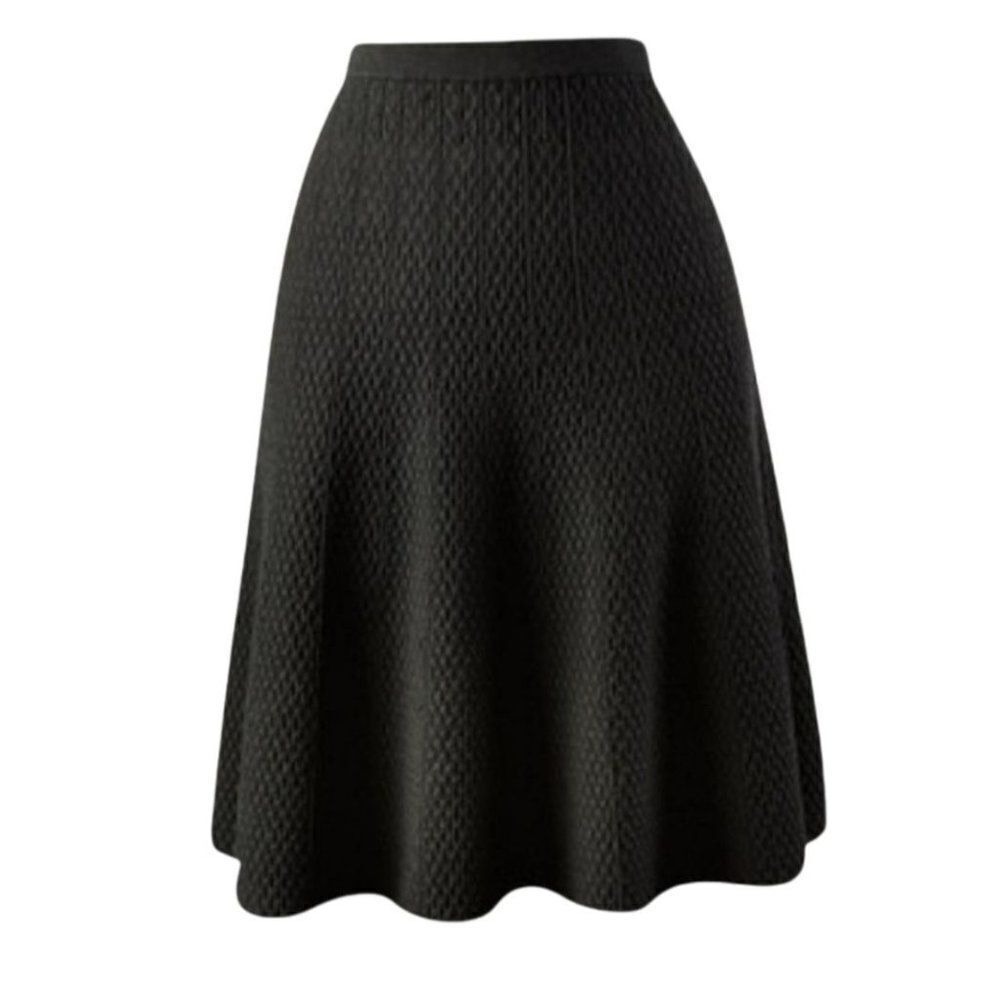 Vtg Cabi Textured Amelie Skirt Sz M Blk Parochial Grunge A-line Quilted Mini Blk